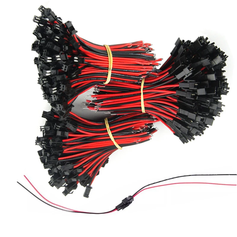 

10Pairs 15cm Long JST SM 2Pins Plug Male to Female Quick Wire Connector Adapter Terminal 2 Way Easy Fit for led strip