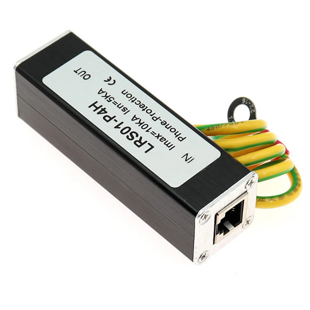 RJ11 Multipurpose Avoid Interference Telephone Fax Small Home Rainny Days Thunder Arrester Surge Protector Easy Install Safety
