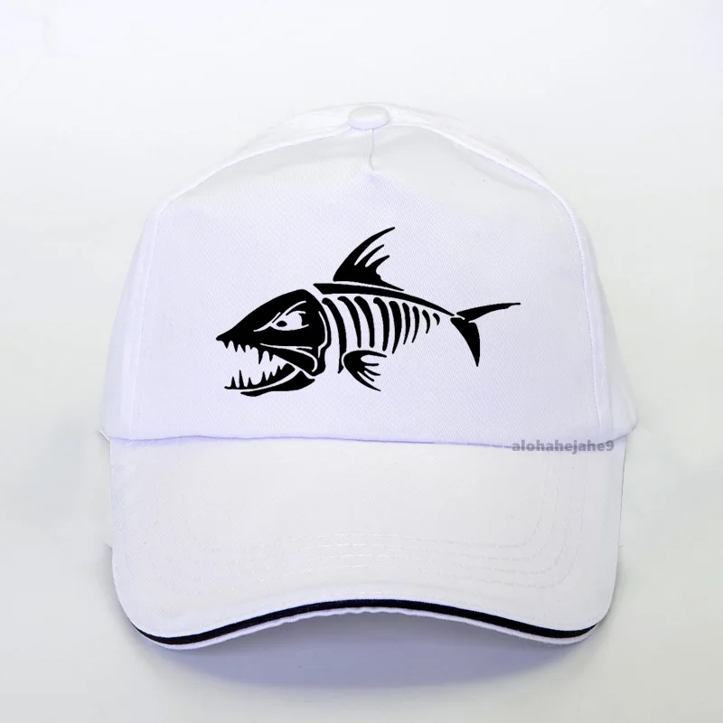 New Fish Skeleton Hat Fishing Baseball Cap Trucker Hats For Men Casual Fish 