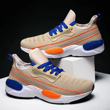 

2020 New Sports Shoes Men's Spring Soft Sole Net Shoes Men's Breathable Mesh Surface Light Single Shoes Student Casual Shoes