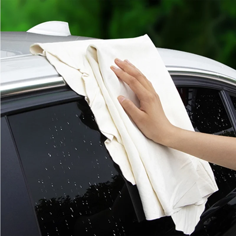 70*40cm Car Washing Towel Chamois Leather Cleaning Cloth Strong Absorption  Car Wash Accessories Wear Resistant Natural Chamois - AliExpress