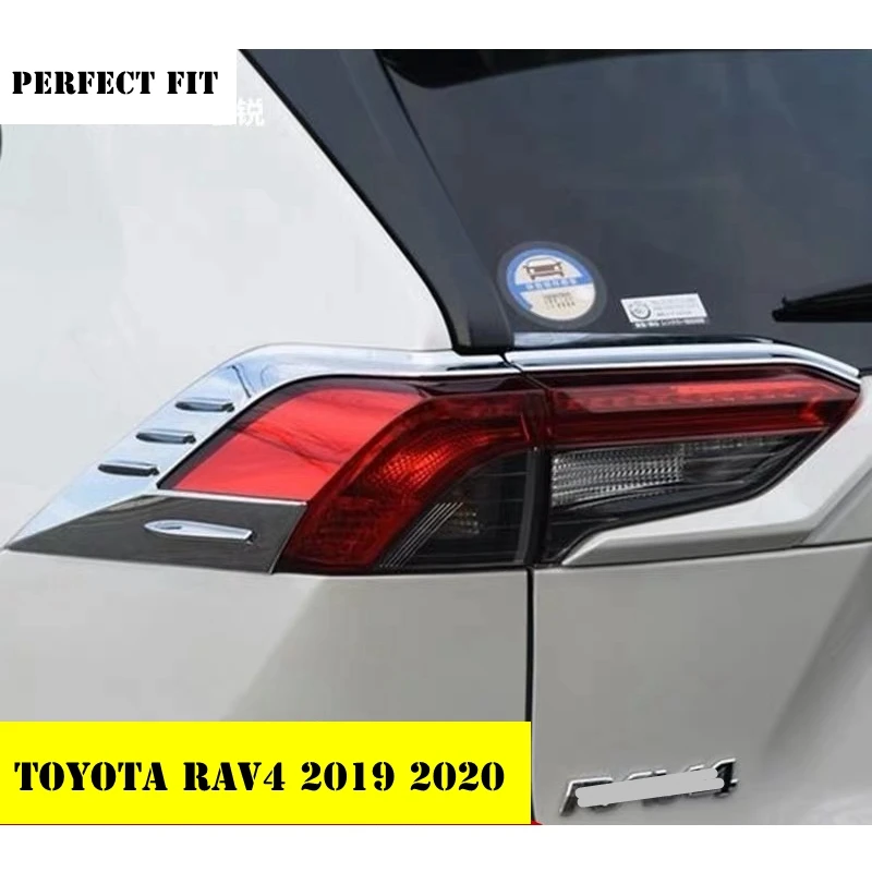 4 шт. для Toyota RAV4 RAV 4 ABS хромированные задние фары, лампы, крышки, рамка, отделка автомобиля, качественный стиль, блестки