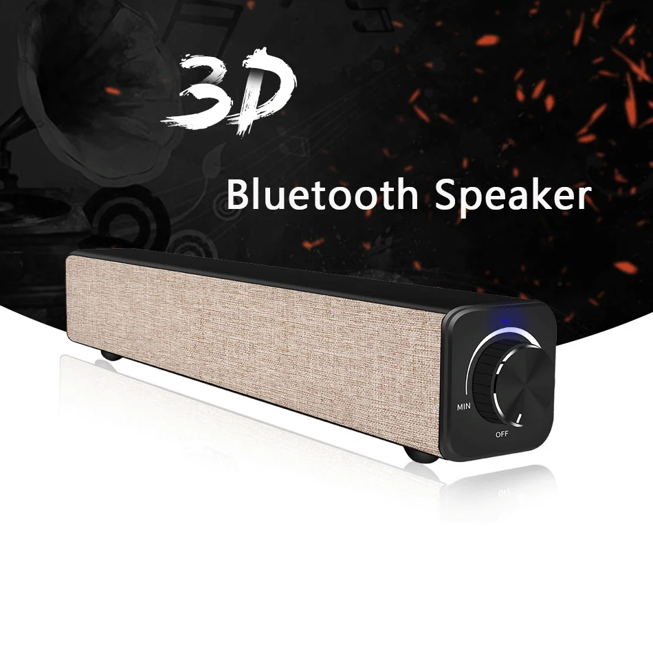 Домашний ТВ ПК Bluetooth Саундбар динамик Портативный беспроводной сабвуфер 3D объемные колонки HiFi AUX Интерфейс воспроизведения ответ на телефон