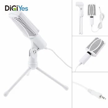 

Portable Multifunctional Computer Capacitive Microphone for Live Broadcast / Meeting / Speech with Detachable Bracket and 3.5mm