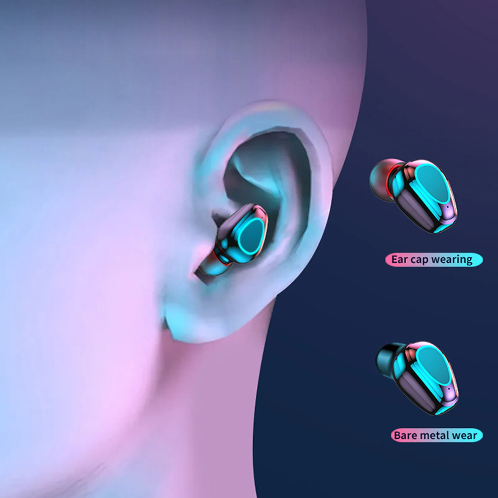 Bluetooth earphones G40 Bluetooth 5 1 TWS Power Display Sport Headsets Earphones with Charging Cable mobile Phone earphones