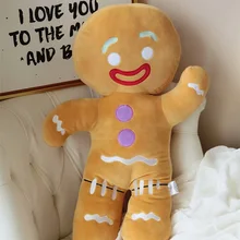 INS Пряничный человек плюшевые игрушки в форме бисквитов милый спальный подушки мягкие диван для куклы украшения дома