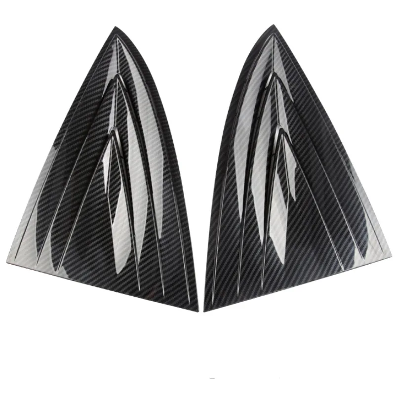 

2 pcs Triangle Car Rear Window Sticker Carbon Fiber Exterior Sticker Shutter Decoration Modified Accessories for Tesla Model 3