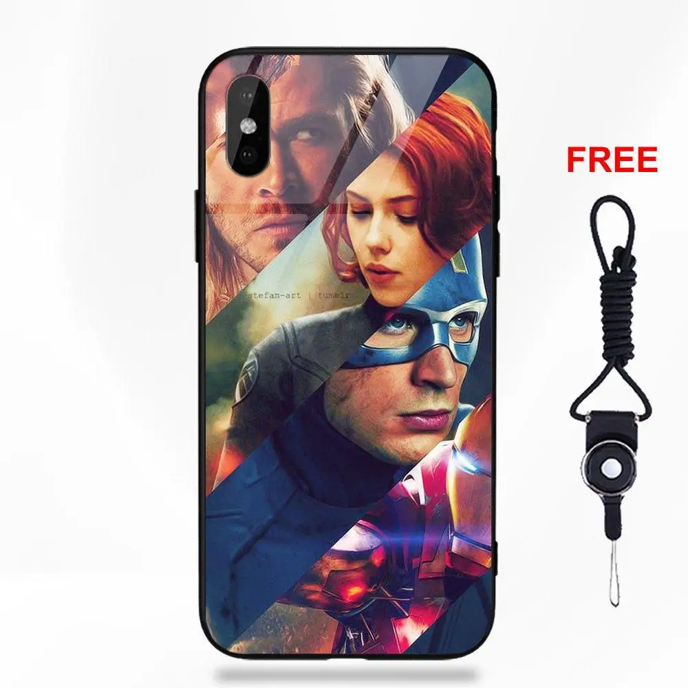 Цитата чехол из закаленного стекла тонкий для Redmi 5 Note 5A 6 для Galaxy S8 S9 Plus huawei Honor 7X P20 Lite mate 10 Pro Мстители