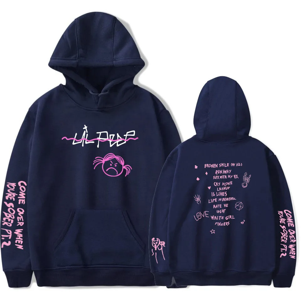 Мужские толстовки, свитшоты Lil Peep, мужские толстовки lil. peep, пуловер с капюшоном и длинным рукавом, джемпер, Осенние повседневные толстовки, мужская толстовка с капюшоном - Цвет: 3-4