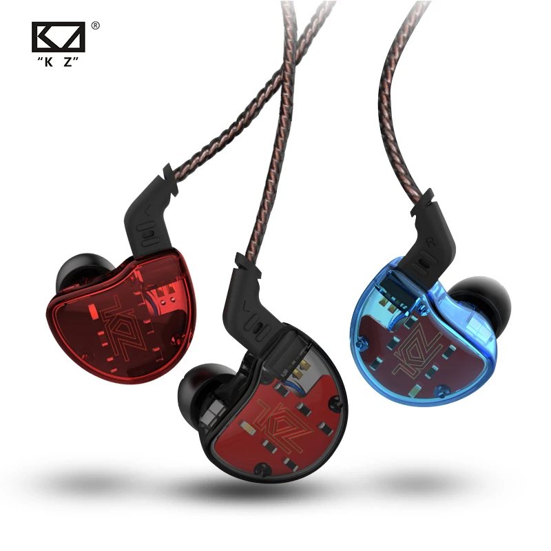 Billige KZ ZS10 4BA Mit Dynamische Hybrid In Ohr Kopfhörer HIFI DJ Monito Laufende Sport Kopfhörer 5 Stick Einheit Headset Ohrhörer KZ AS10 KZ ZSN
