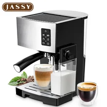 JASSY máquina de café Espresso 3 en 1, con Espumador de leche potente incorporado y vaporera cafetera espresso, Latte Y capuchino de un solo toque