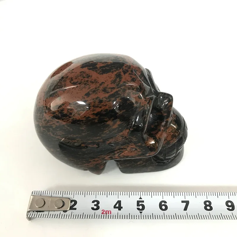 High Quality Wholesale 3 inch Red Obsidian Skull Figurine Hand Carved Skull Crystal For Home Decoration for Gift TP