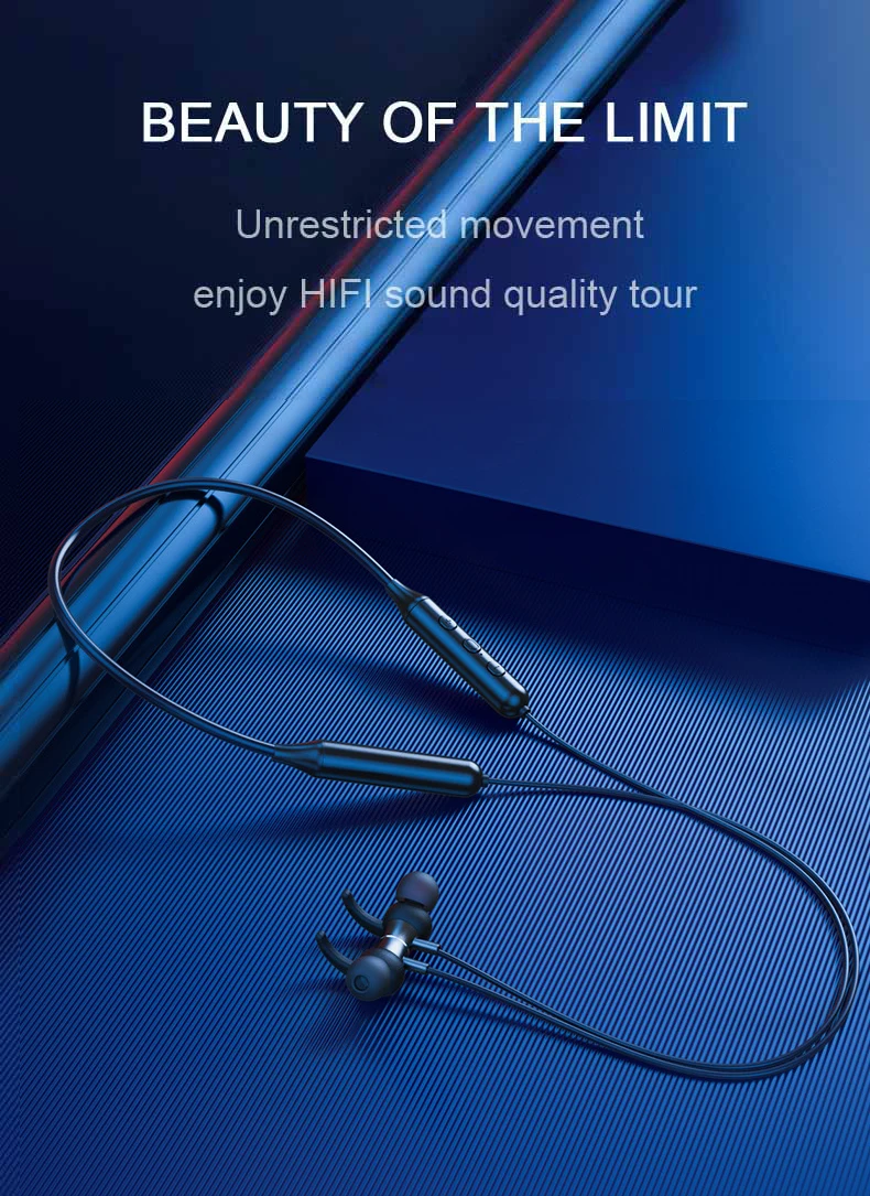 Metal Magnetic Sport waterproof wireless headphones bluetooth noise canceling handsfree headset with Microphone for xiaomi phone