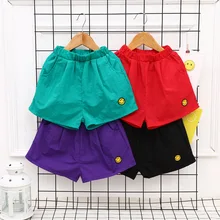 Детская одежда в Корейском стиле; коллекция года; сезон лето; Новинка; стильная одежда с вышитыми смайликами; крутая и Освежающая универсальная повседневная одежда ярких цветов; унисекс; Sp