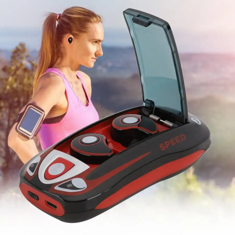 T911 TWS Bluetooth наушники беспроводные Bluetooth 5,0 стерео музыкальные наушники с 500 мАч зарядный чехол 6D объемный звук наушники