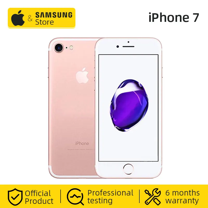 Apple iPhone 7 4 аппарат не привязан к оператору сотовой связи смартфон 32/128 ГБ Встроенная память IOS мобильного телефона(б/у 99% НОВЫЕ