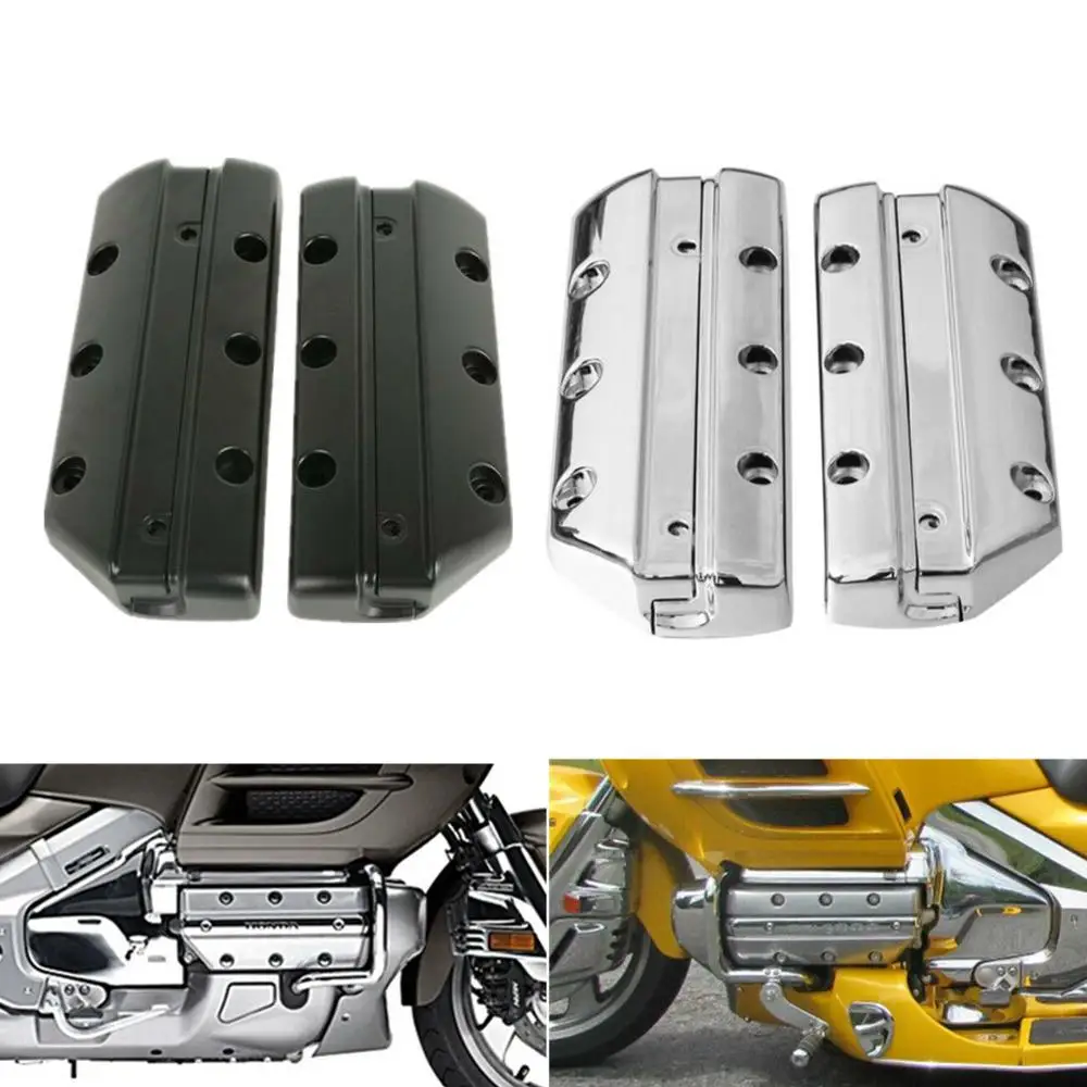 

Motorcycle Chrome/Black Valve Cover Cylinder For Honda Goldwing 1800 GL1800 2001-2013 2002 2003