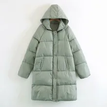 Осенне-зимняя Лыжная куртка женская новая Длинная с капюшоном на молнии двойная теплая Женская куртка зимняя однотонная парка Casua уличная верхняя одежда