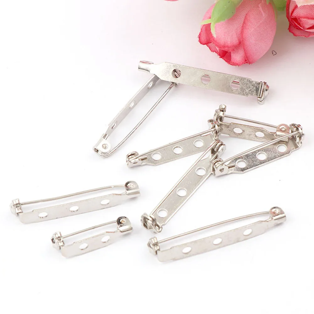 

New 20 Pcs DIY Stainless Steel Safety Pins Brooch Base With Safety Pin Use For Brooch Jewelry Accessories Clothing Supplies