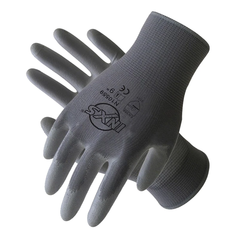 

10 Pairs PU Nitrile Safety Coating Work Gloves Palm Coated Gloves Mechanic CE EN388 Working Gloves