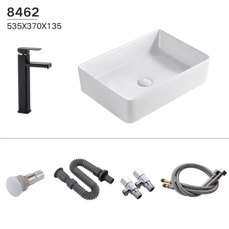 Sobre Encimera Banyo Basin De Mano Black Bagno Cuba Para Lavandino Nablatowa Vanity Umywalka Pia Banheiro Lavabo Bathroom Sink - Цвет: MODEL R