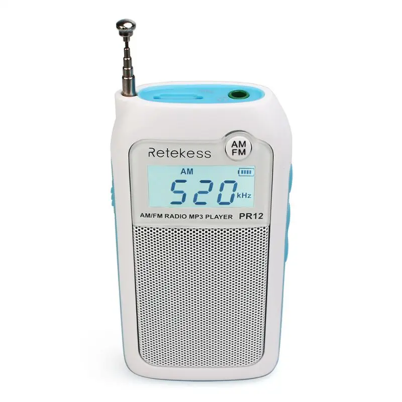 

Mini Portable Radio Music Player Retekess PR12 Radio FM/AM MP3 Music Player
