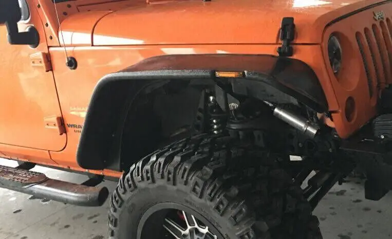 Черный ABS Крыло вспышки со светодиодами для wrangler jk 07-16 J094