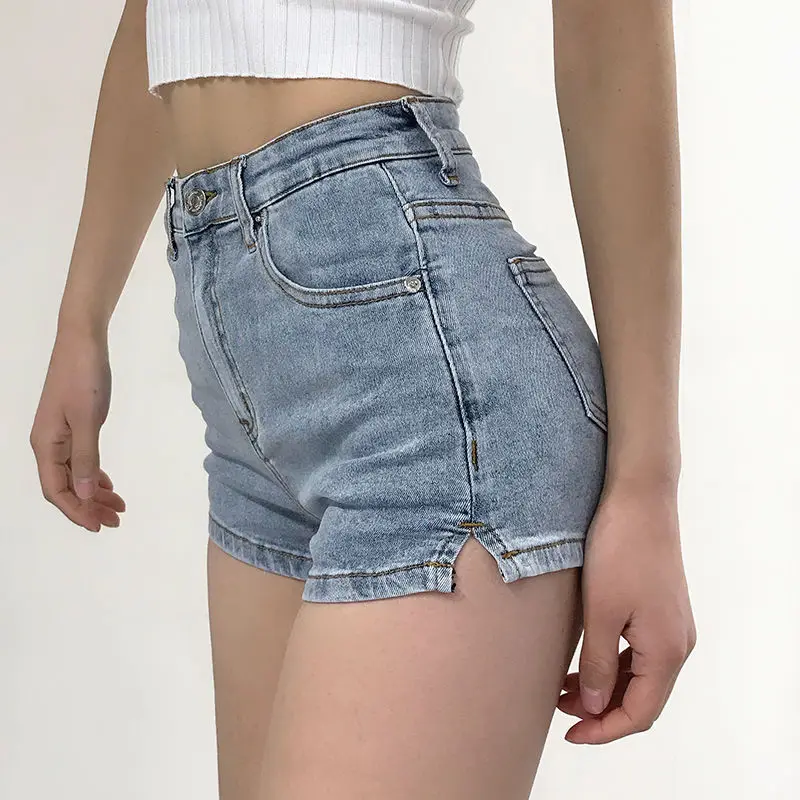 2021 New Hot Summer Jean High-waist Denim Shorts Casual Loose Oversized Elastic Korean Style Women Short women casual high waist oversized wide leg jeans 2021 letter print pink straight denim pants streetwear boyfriend style jeans