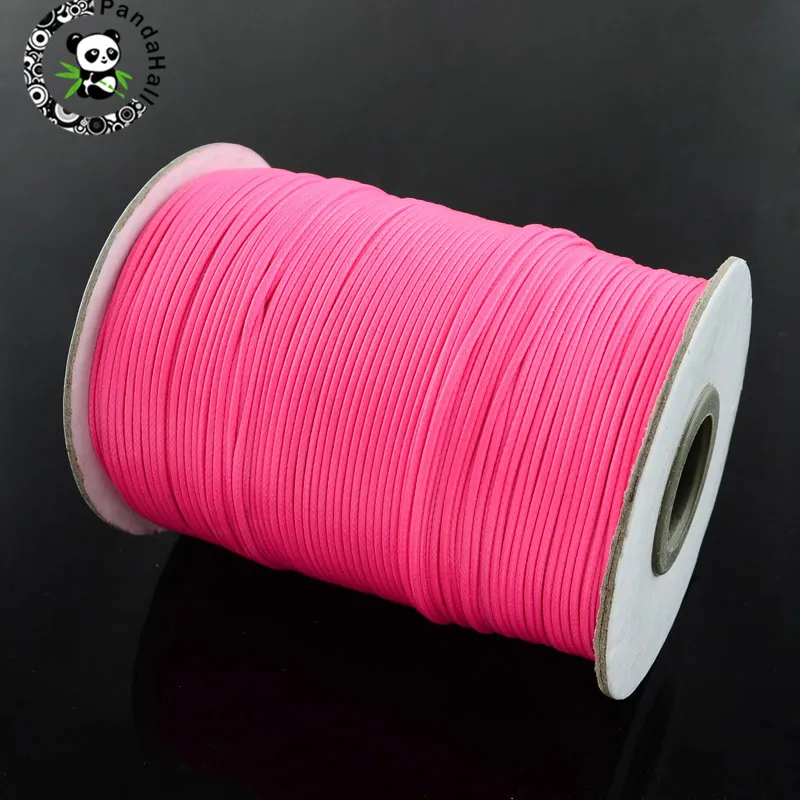 180 HotPink Pandahall 1 рулон 0,5 мм корейский вощеный полиэфирный шнур для изготовления нанизывающих материалов 38 цветов - Цвет: 180 HotPink