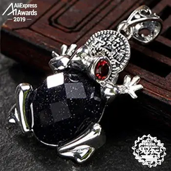 

NOT FAKE Poland S925 Fine Antique shop store Sapphire Pendant Women Chinatown art handicraft Artisan Antique Lazuli Blue India