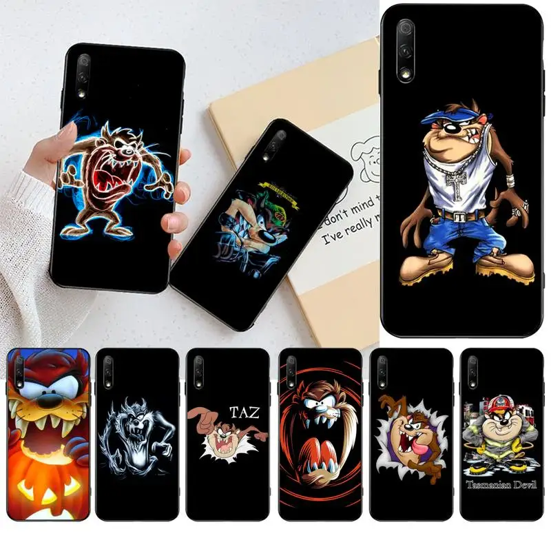 

HPCHCJHM Looney Tasmanian Devil Taz TPU black Phone Case Cover Hull for Huawei Honor 20 10 9 8 8x 8c 9x 7c 7a Lite view pro