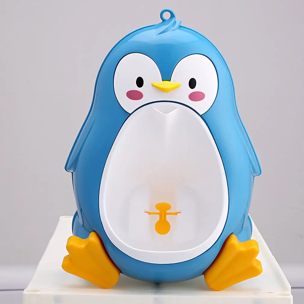 Baby Potty Toilet Potties Cute Penguin Pot Wall-Mounted Urinals Portable Training Boy Kids Toilet Leakproof Children Potty Brush