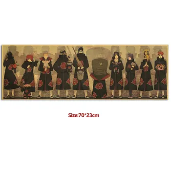 

AIMEER Naruto Dark Ninja Anime Black Robe Character Style C Kraft Paper Retro Poster Decoration Wallpaper Stickers 51x36cm
