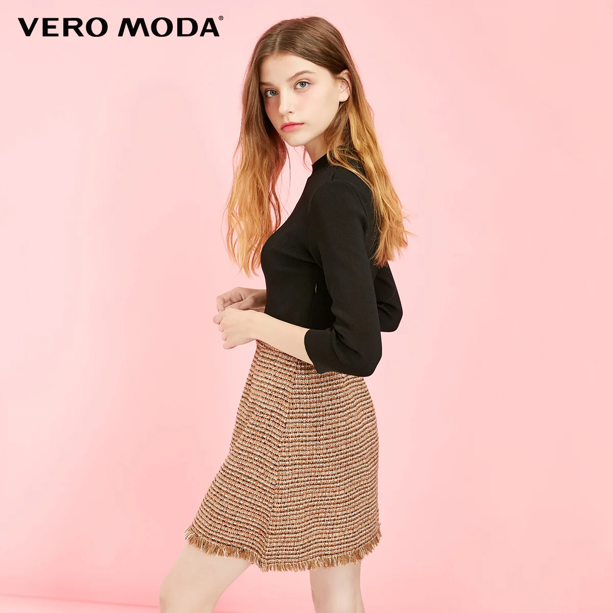 Vero Moda женское Шерстяное твидовое платье | 319146530
