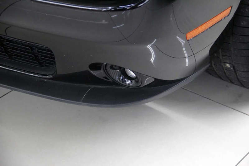 Для Dodge Challenger внешние аксессуары ABS углеродное волокно передний противотуманный светильник, Накладка для автомобиля