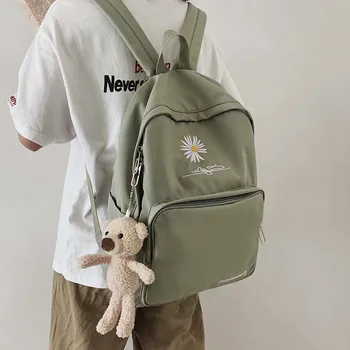 

Ladies Backpack Adjustable Strap Korean Style College Black Retro Fashionable School Bags For Teenage Girls Mochila Bookbag