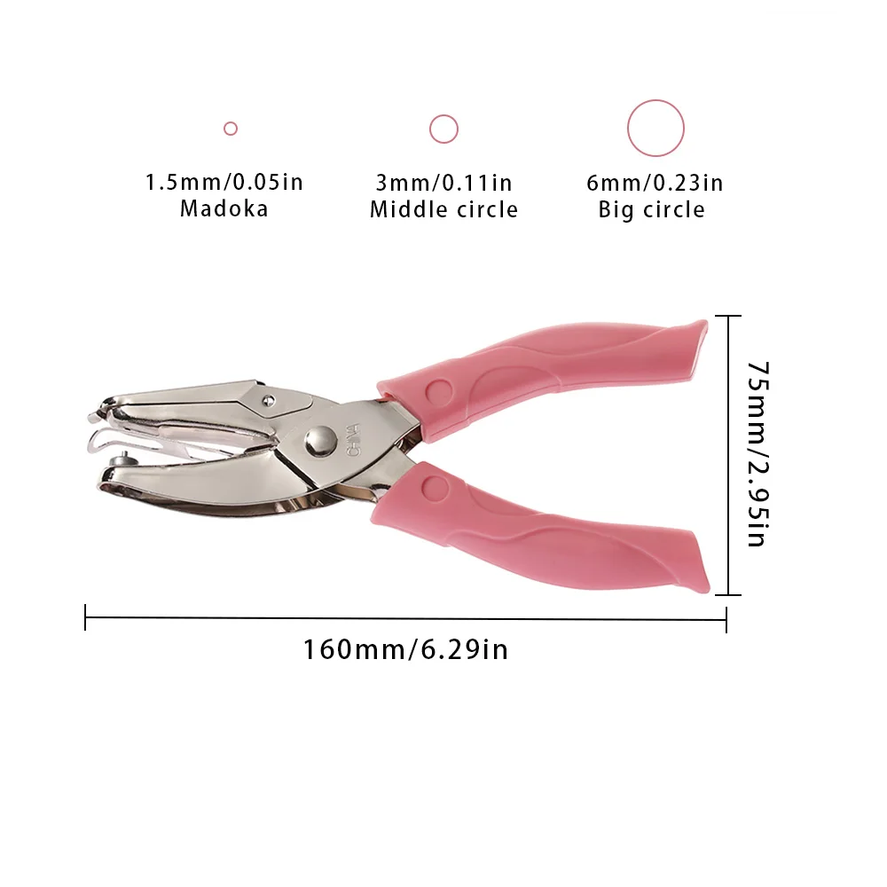 Mini Heart Circle Shape Hole Punch Metal Single Hole Paper Cutter Binding Stationery Scrapbook Hand Tool Office Supplies 1PC paper cutter hole punching tools circle hole punch