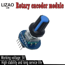 Módulo Encoder Rotary de Desenvolvimento de Sensores Tijolo para Arduino WAVGAT Rodada Áudio Rotativo Potenciômetro Cap Botão EC11