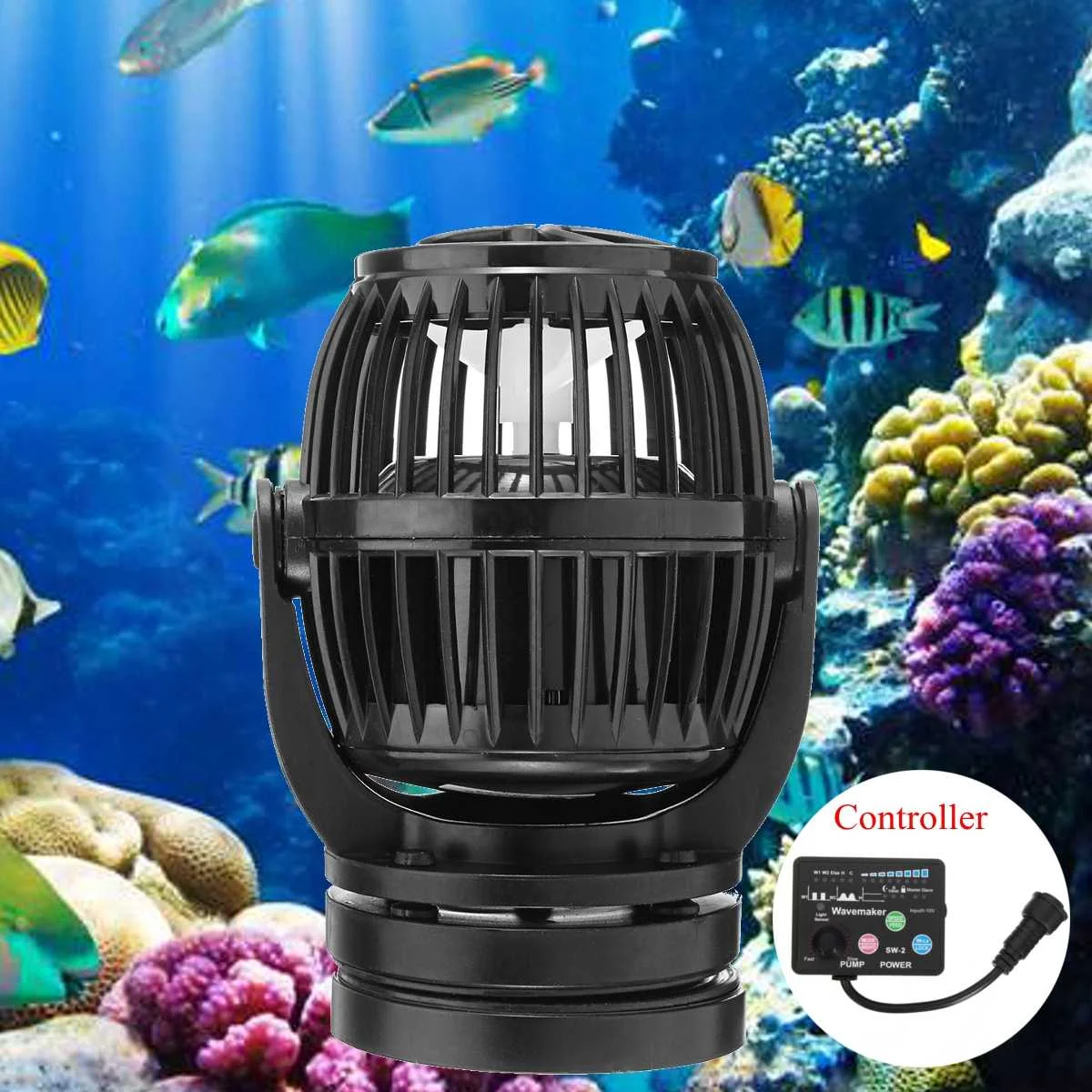 Jebao, SW-2, пропеллерный насос, циркуляционный насос для аквариума, 2500л/ч, для пресной воды, соленой воды, подходит для аквариума 30-50 см