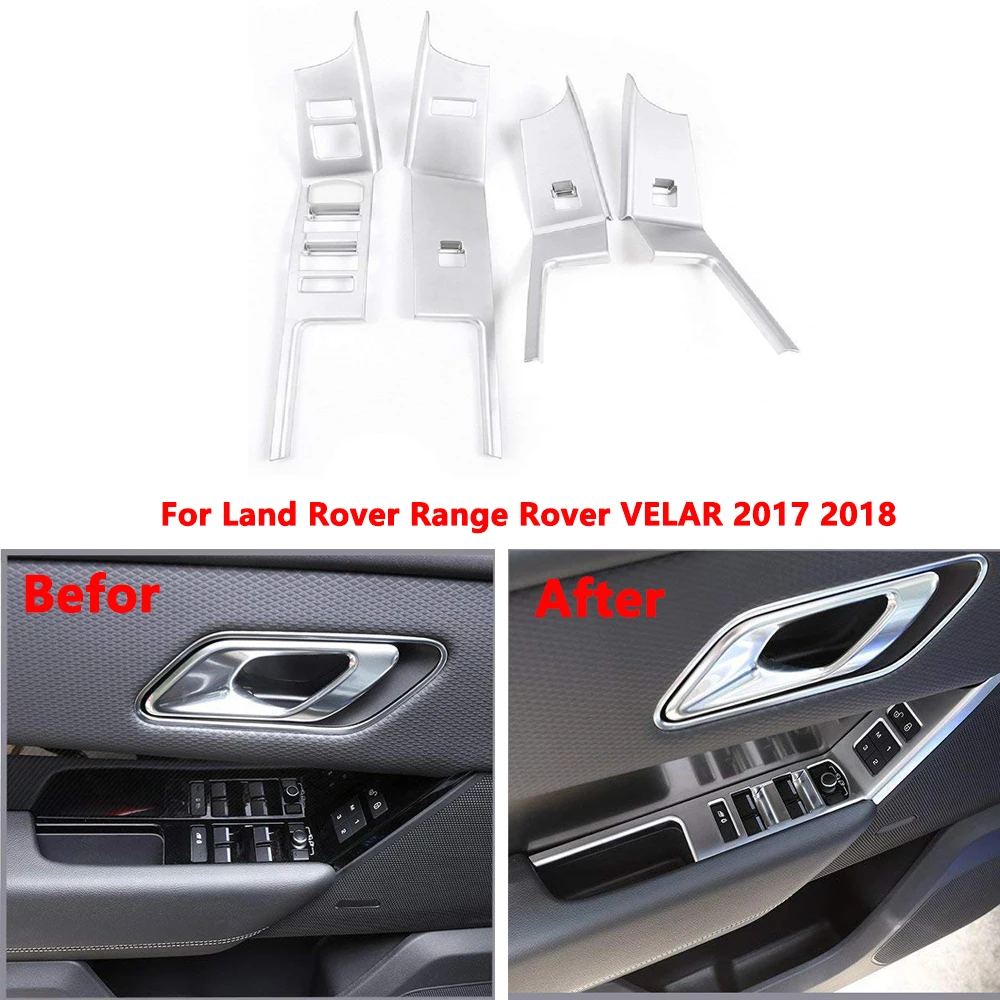 

Матовая панель для стеклоподъемника Land Rover Range Rover VELAR 2017 2018 из углеродного волокна ABS (Матовая Серебристая)