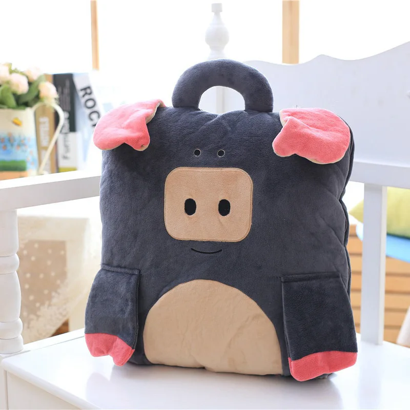 

Square Multi-functional Dual Purpose Cartoon Pillow Blanket Office Nap Airable Blanket Pillow Blanket Customizable Logo