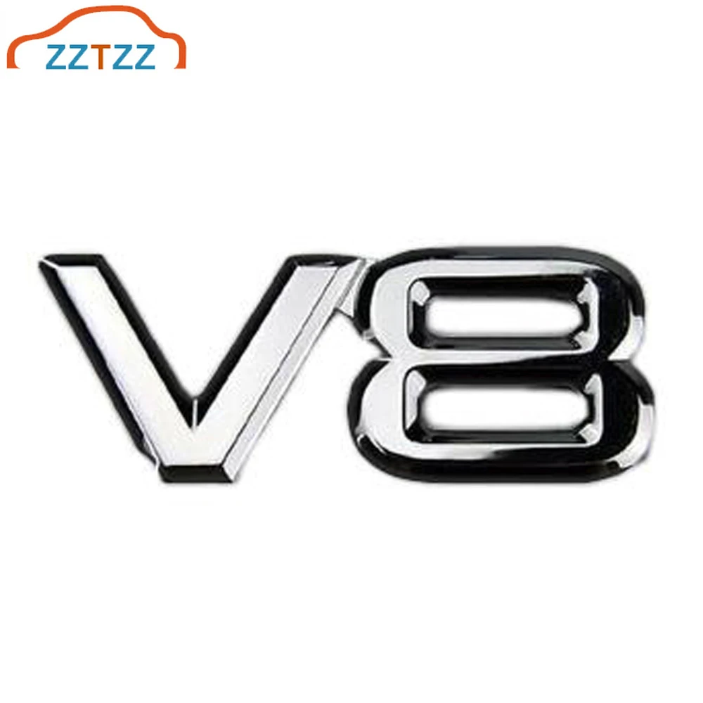 3D металлический V8 дисплей двигателя автомобиля стикер эмблема значок для