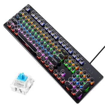 

Gaming Keyboard Retro Keycap Backlit Wired Mechanical Keyboard for PC Computer
