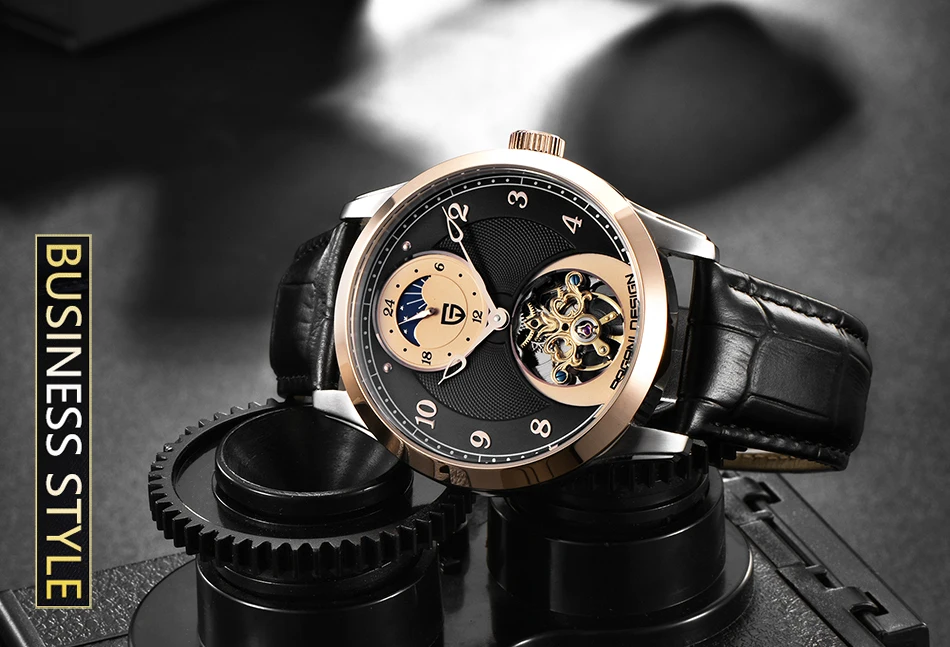 Men's Tourbillon Automatic Mechanical Moon Phase Wirstwatch 2 H2cf3c0bb0c564106b78a1d2e230e6e66Z