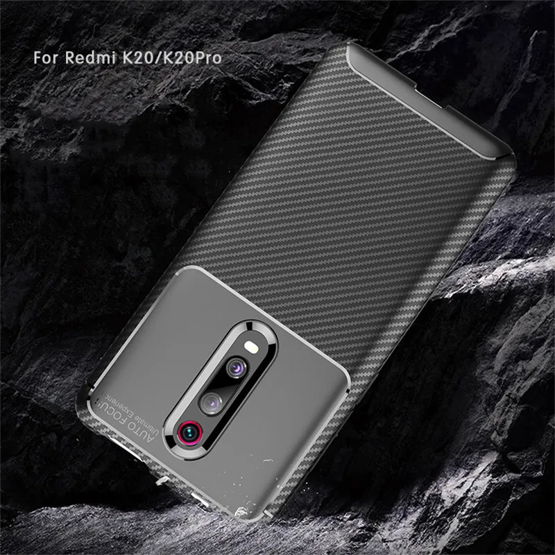 For Xiaomi Mi 9T Mi9T Pro Case Carbon Fiber Cover Shockproof Phone Case for Redmi K20 Pro Cover Full Protection Bumper