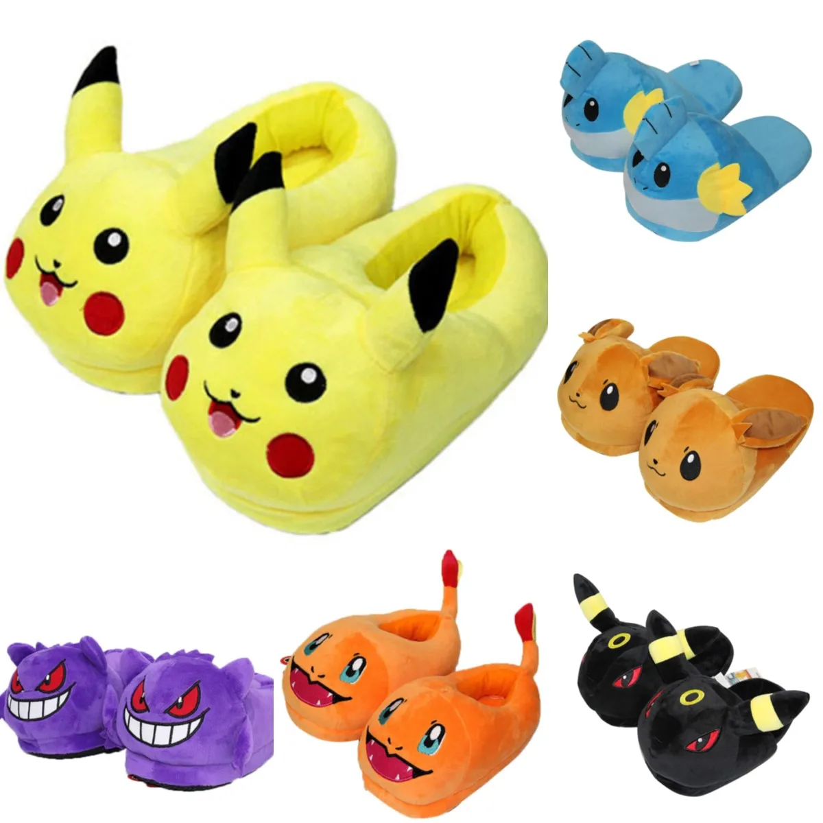 Плюшевые хлопковые тапочки с покемоном Пикачу евее листвон Umbreon храп чармандер