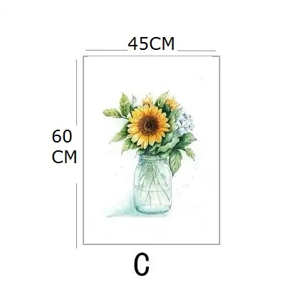 C 45cm by 60cm Пользовательские стеклянные оконные пленки электростатические матовые наклейки, наклейки из фольги для дома, водонепроницаемые для дверь в ванную плакат цветок - Цвет: C 45cm by 60cm