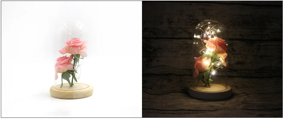 Светодиодный светильник в виде розовых стеклянных бутылок, светодиодный ночник, домашний декор, деревянная основа для настольной лампы, 2 шт., подарок на день Святого Валентина