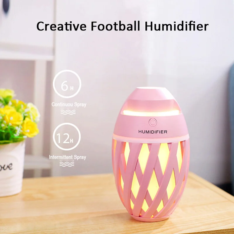 320ML Rugby Air Humidifier For Home Aroma Oil Essential Diffuser Mist Maker LED Light Ultrasonic Humidifiers Air Freshener