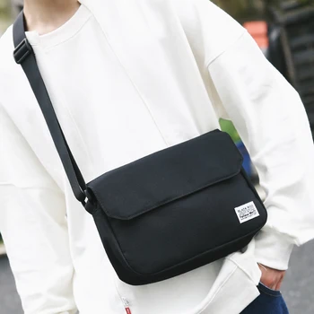 

Harajuku Small Cross Bag Men's Messenger Bag Japanese Simple Retro Shoulder Bag Tide Brand Bag Female Literary Men's Bag